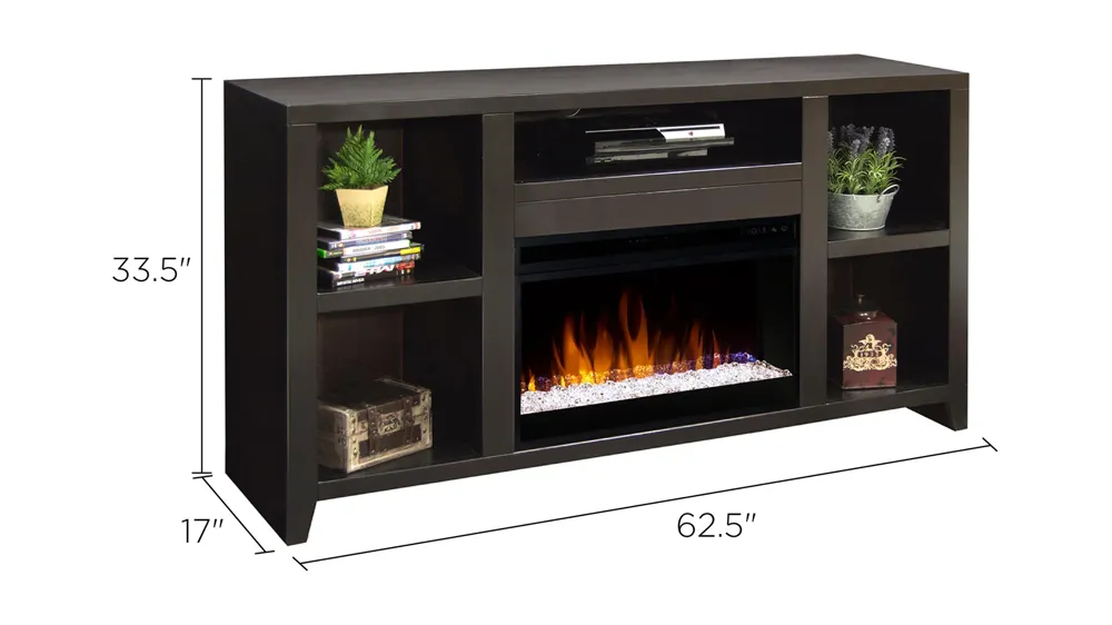 Urban Loft 62" Fireplace Console Dimensions