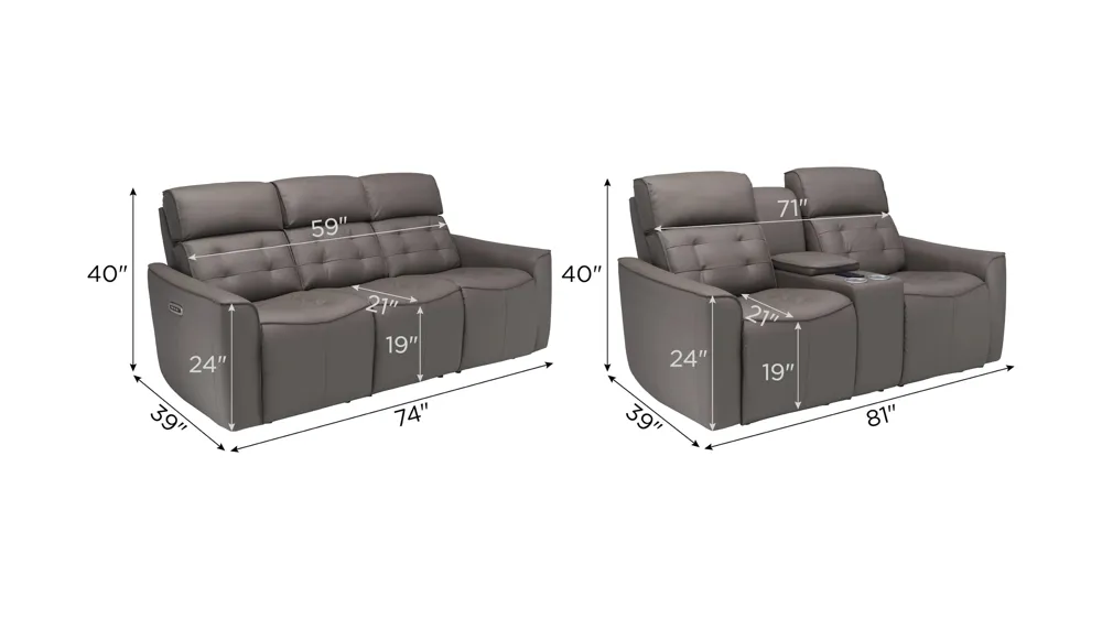 Hanlin Living Room Set Dimensions