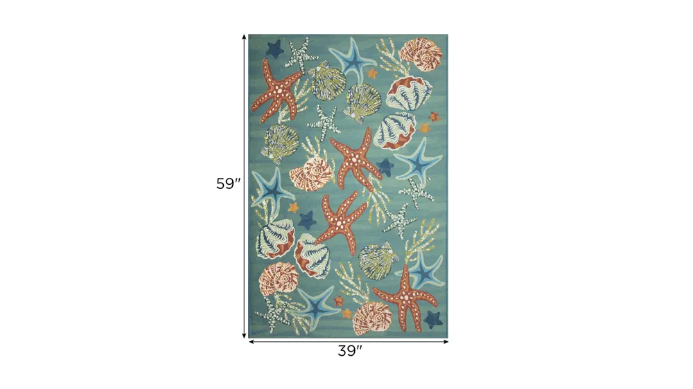 Marina Starfish Song Indoor/Outdoor Area Rug Dimensions
