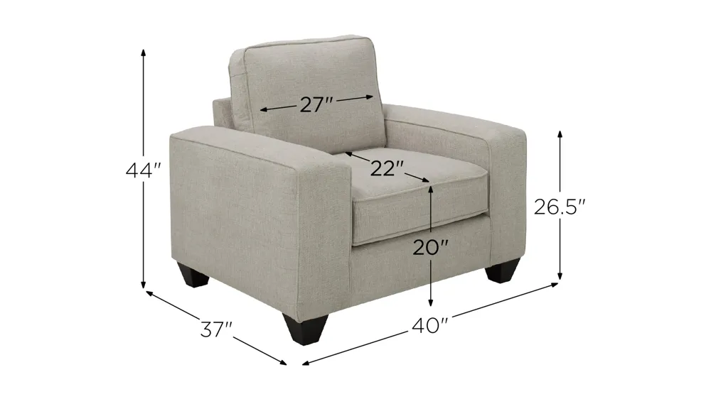 Alston Chenille Chair Dimensions
