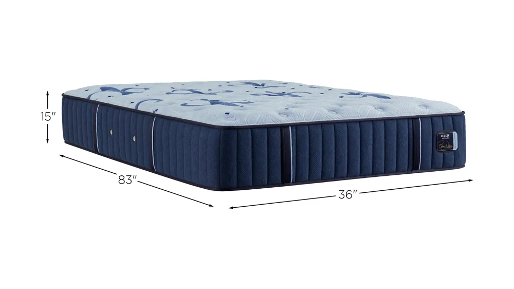 Stearns & Foster Estate Split California King Firm Euro Pillowtop Mattress Set Dimensions