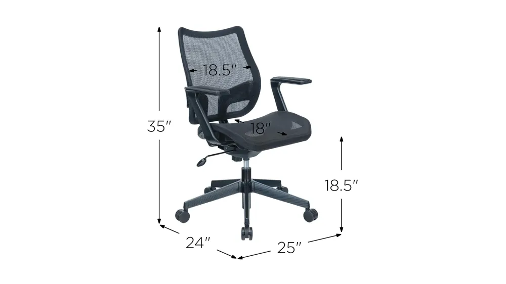 Sharper Image SI-100 Office Chair Dimensions