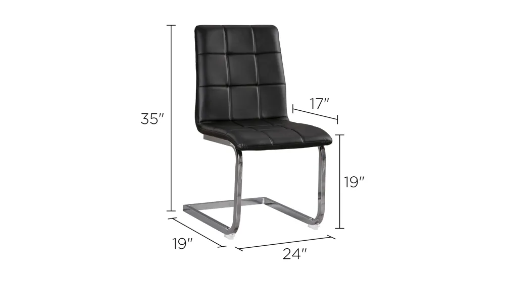 Madanere Upholstered Dining Chair-Set of 4 Dimensions