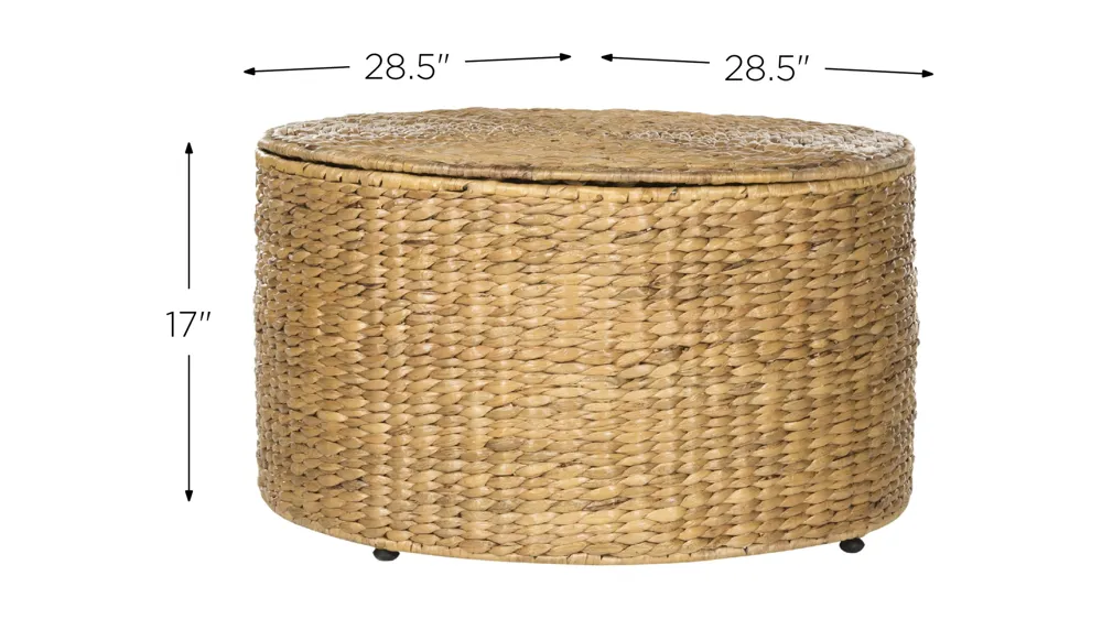 Klarysa Wicker Storage Coffee Table Dimensions