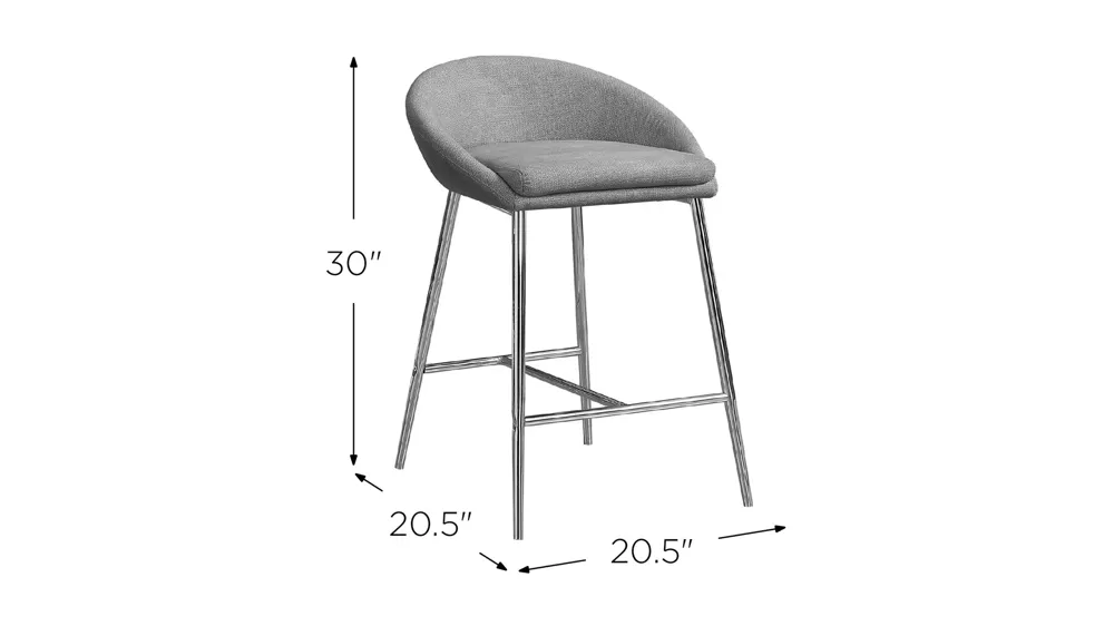 Monarch Saddle Back 30" Barstool- Set of 2 Dimensions