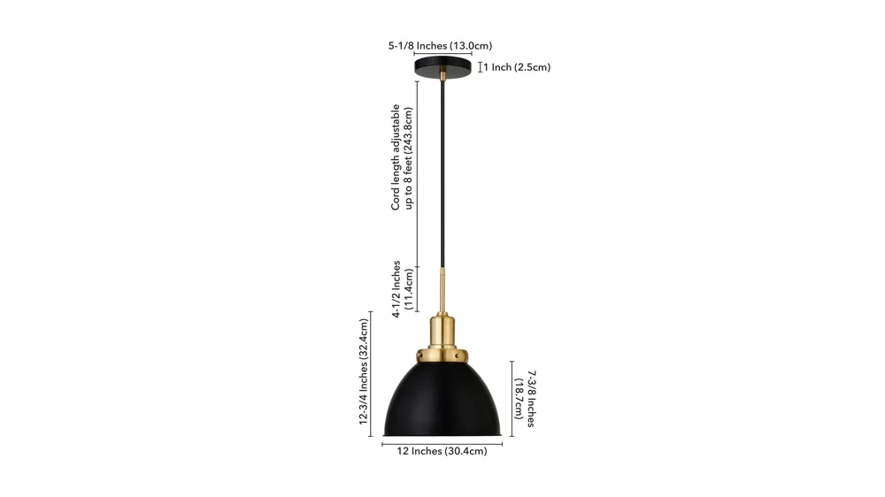 Pari Metal Pendant Dimensions
