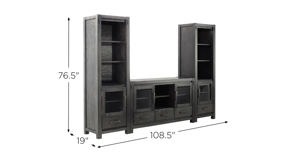 Rockwell 3-pc. Entertainment Wall Dimensions
