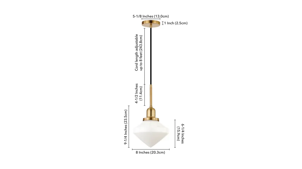Lauren Pendant Dimensions
