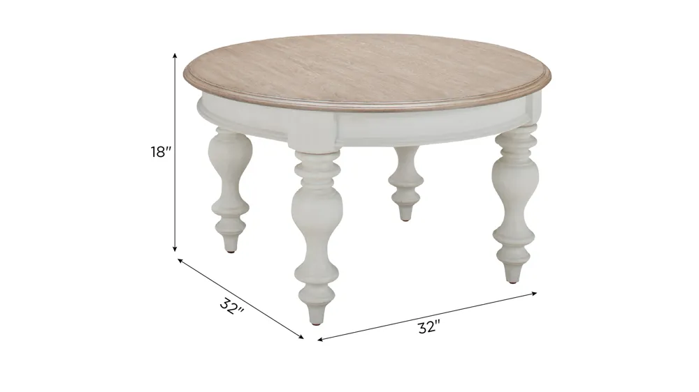 Harcourt Round Cocktail Table Dimensions