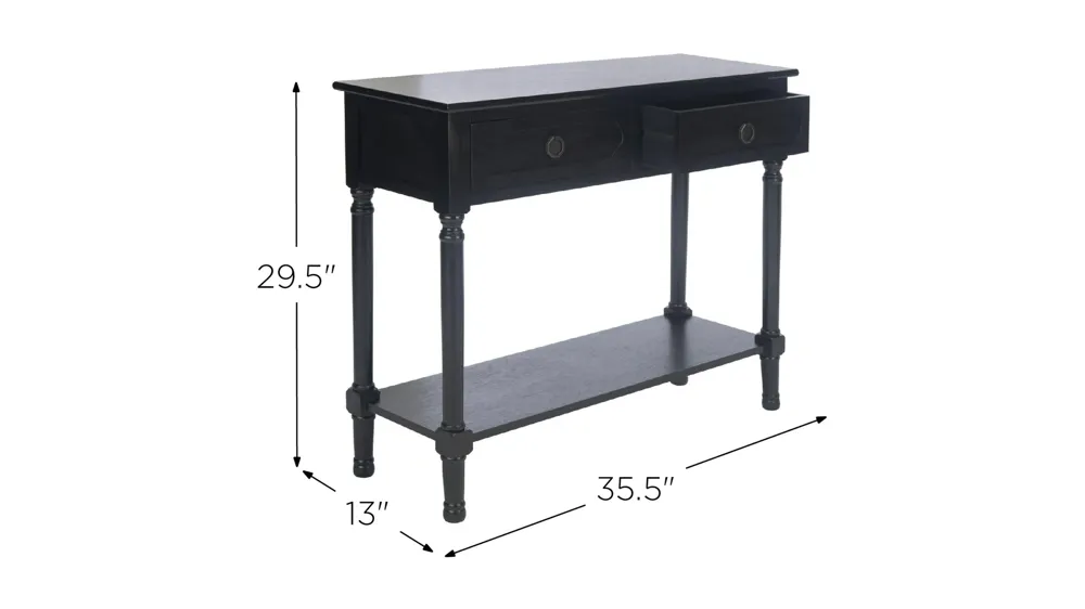 Christa 2 Drawer Console Table Dimensions