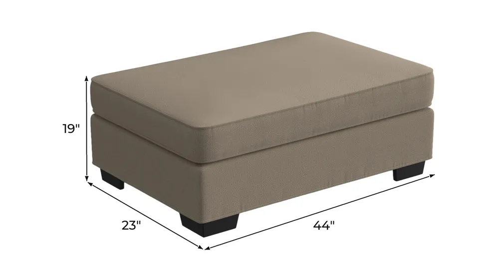 Wellsley Chair and a Half Ottoman Dimensions