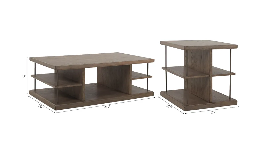 City Scape 3-pc. Occasional Tables Dimensions