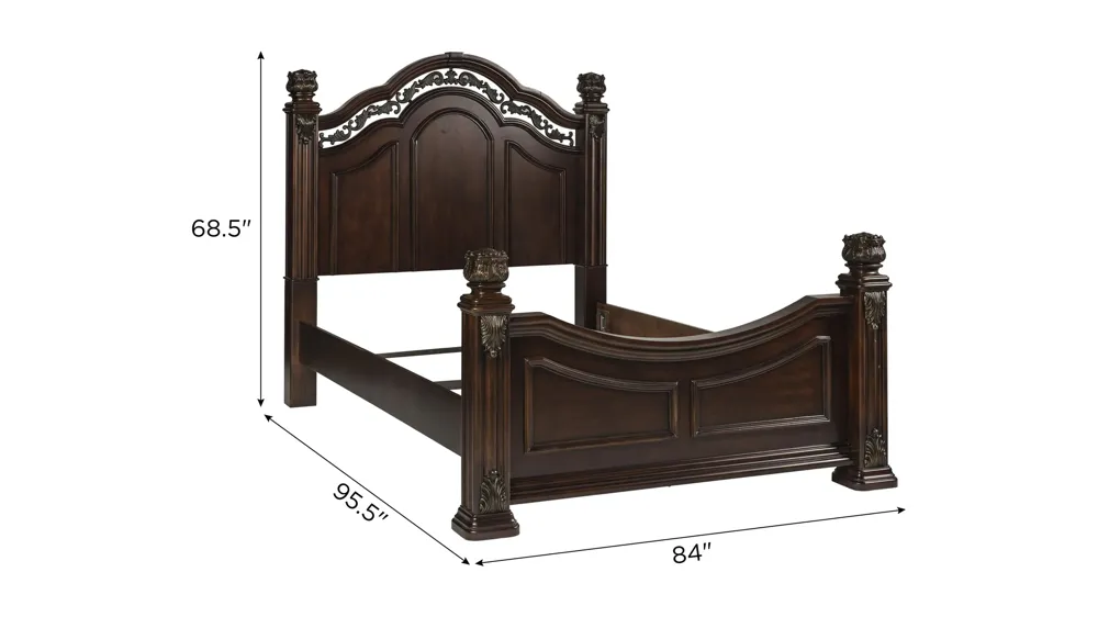 Messina Estates Poster Bed Dimensions