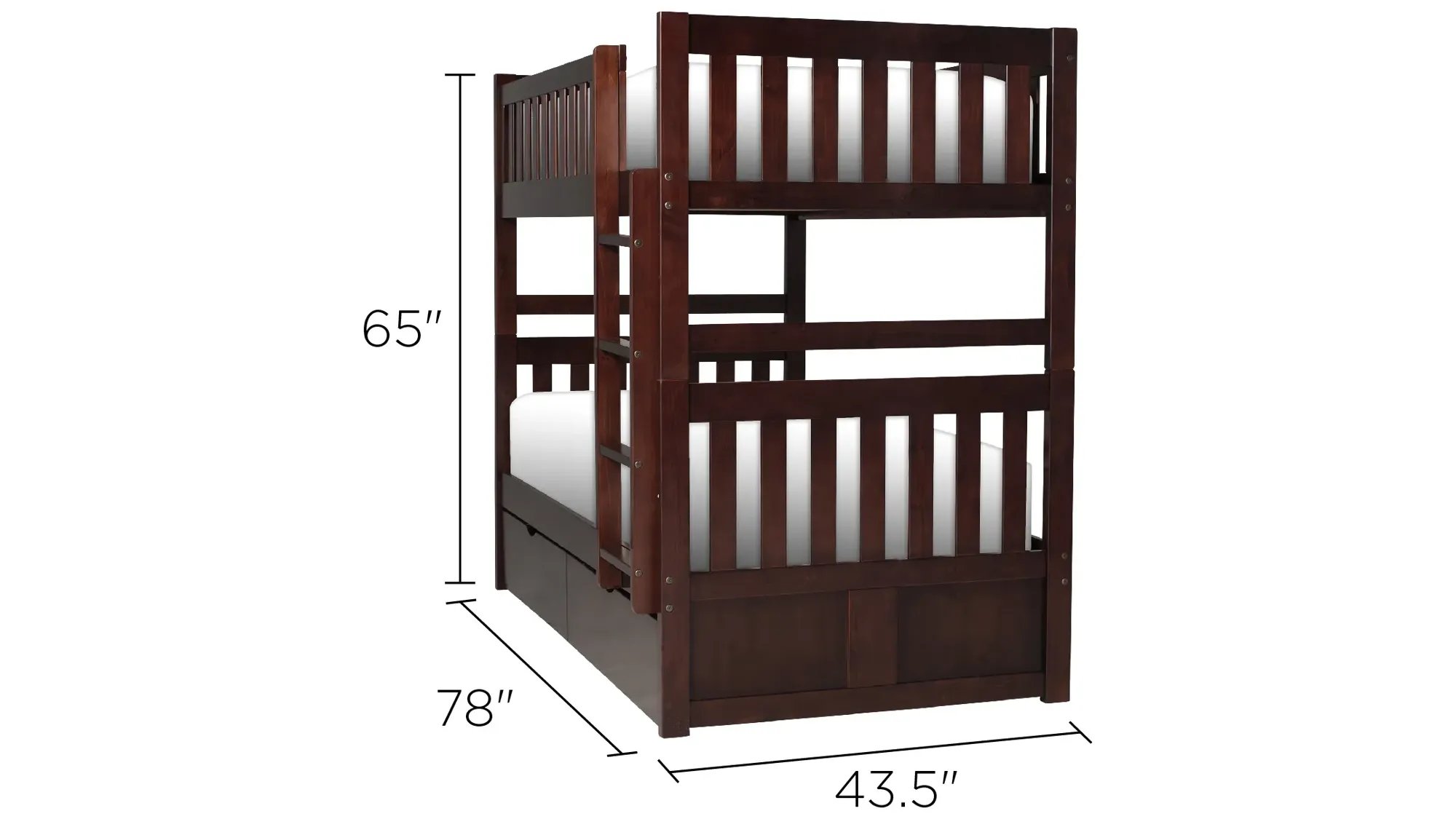 Belisar Twin-Over-Twin Storage Bunk Bed