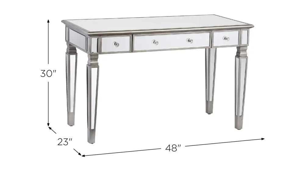 Bromley Mirrored Desk Dimensions