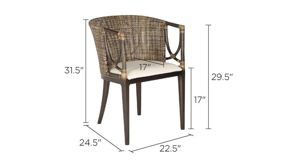 Bette Arm Chair Dimensions