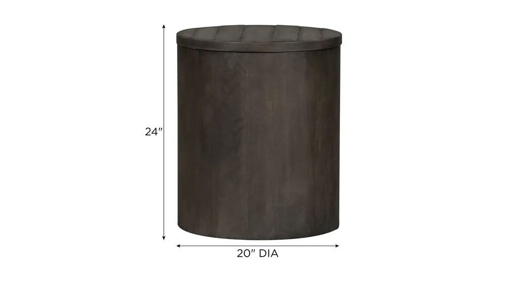 Marguerite Drum End Table Dimensions