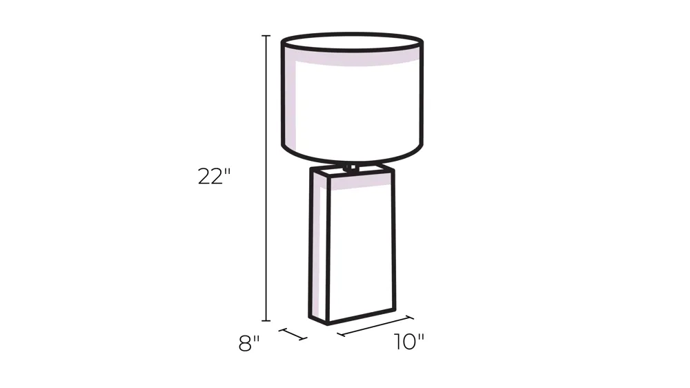 Inyo Desk Lamp Dimensions