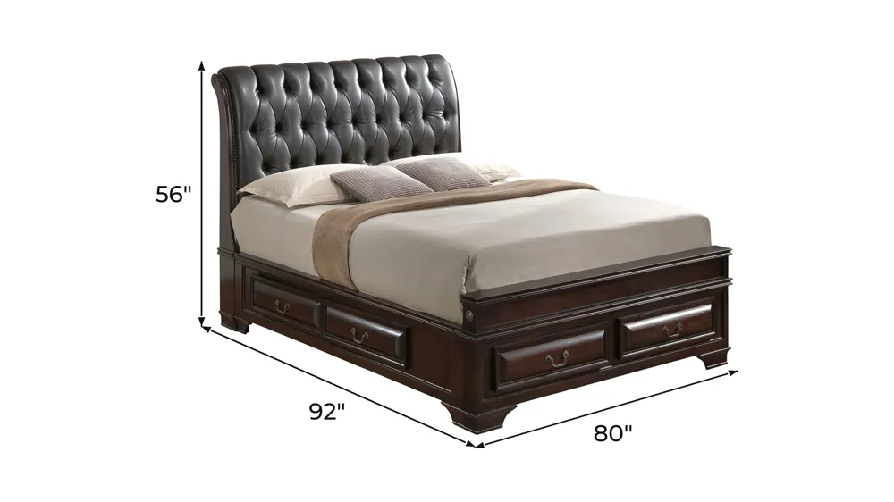 Sarasota Upholstered Storage Bed Dimensions