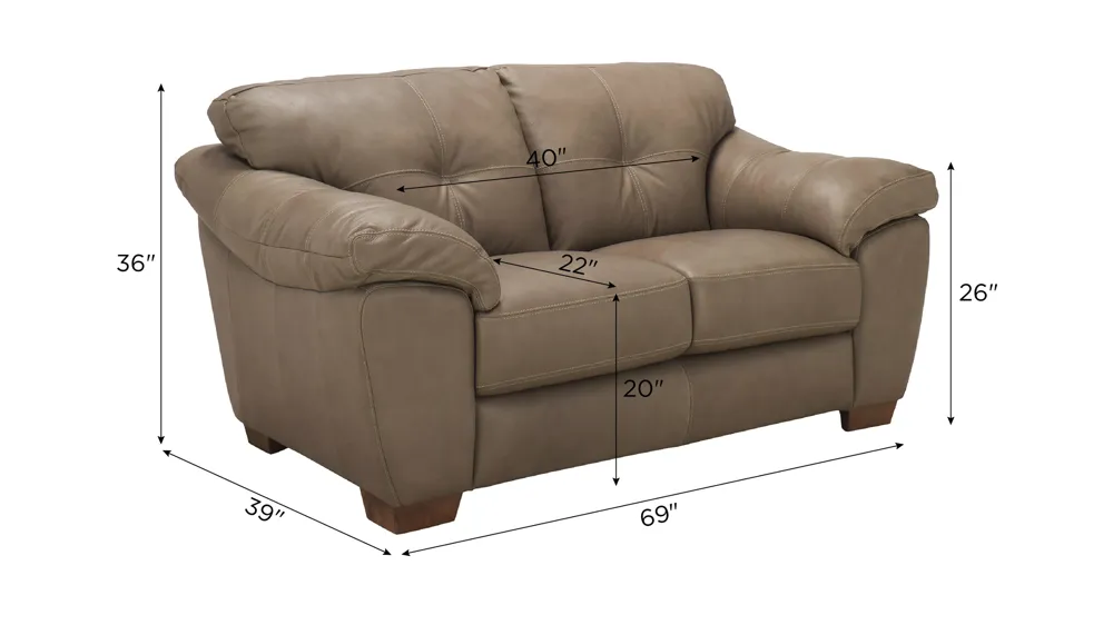 Bosco Loveseat Dimensions
