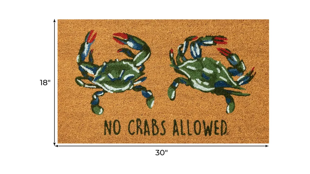 Liora Manne Natura No Crabs Allowed Outdoor Mat Dimensions