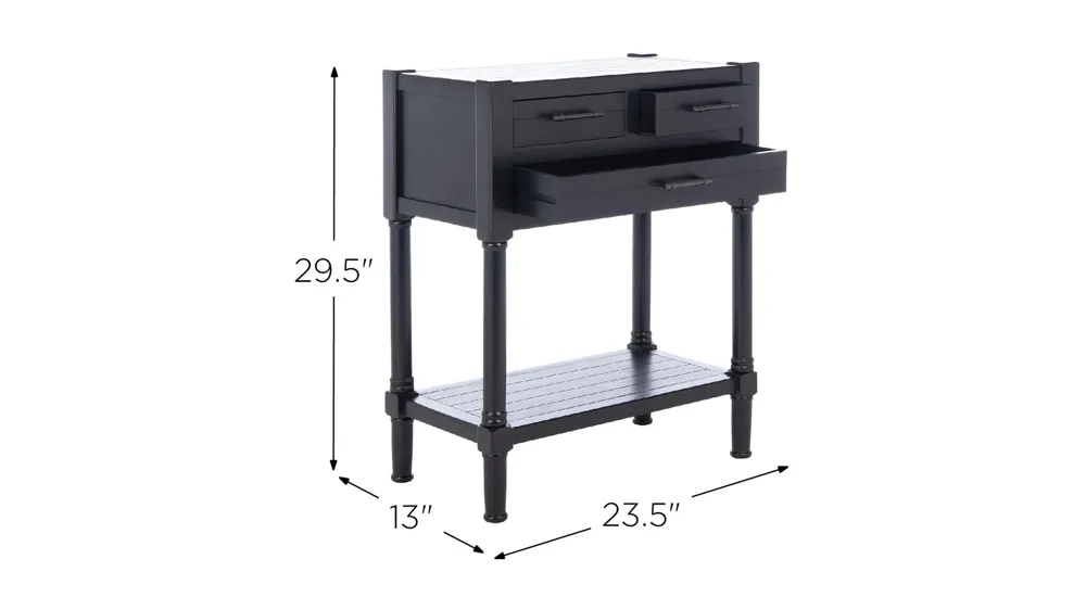 Waldo 3 Drawer Console Table Dimensions