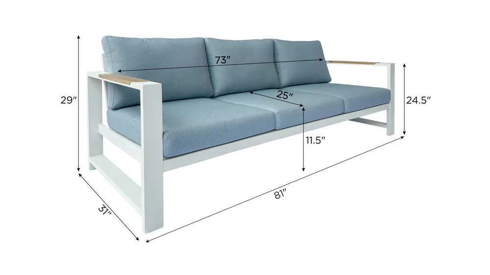Siena Outdoor Sofa Dimensions