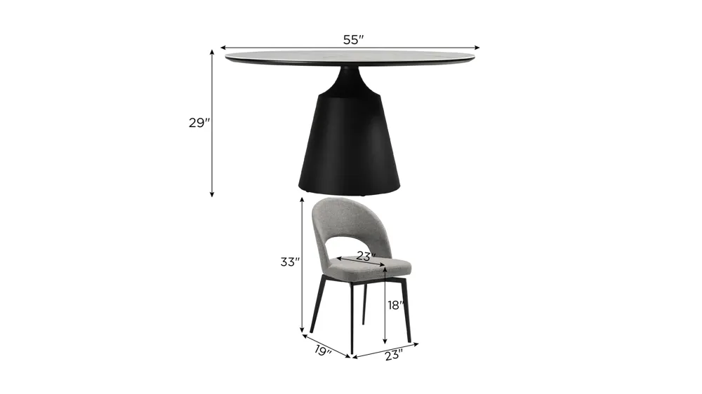 Knox Lucia 5-pc. Dining Set Dimensions