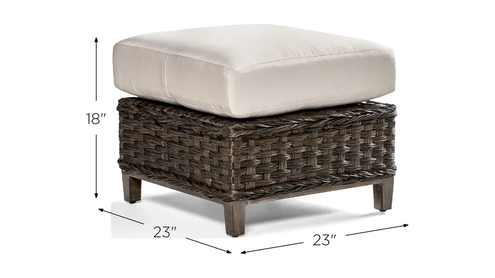 Grand Isle Outdoor Ottoman Dimensions