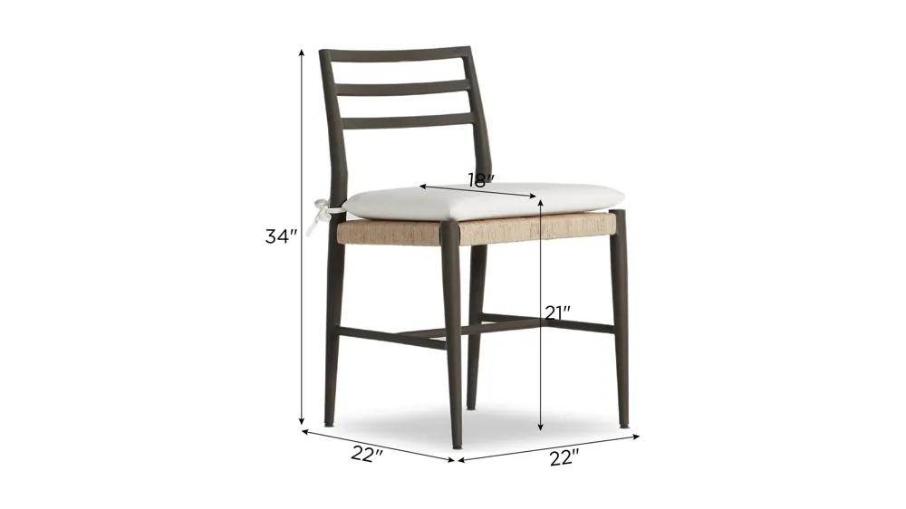 Glenmore Outdoor Dining Chair Dimensions