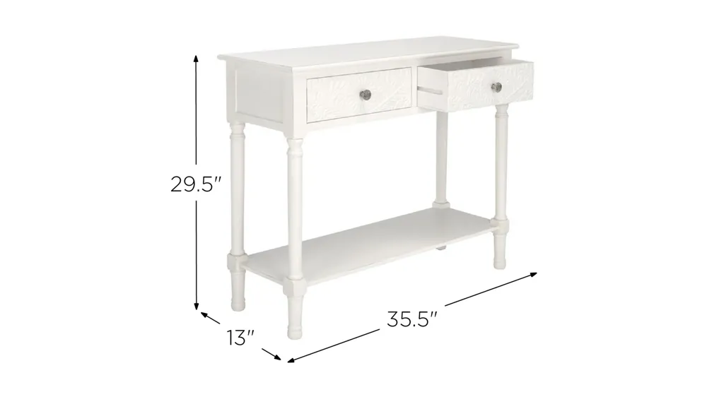 Brynna 2 Drawer Console Table Dimensions