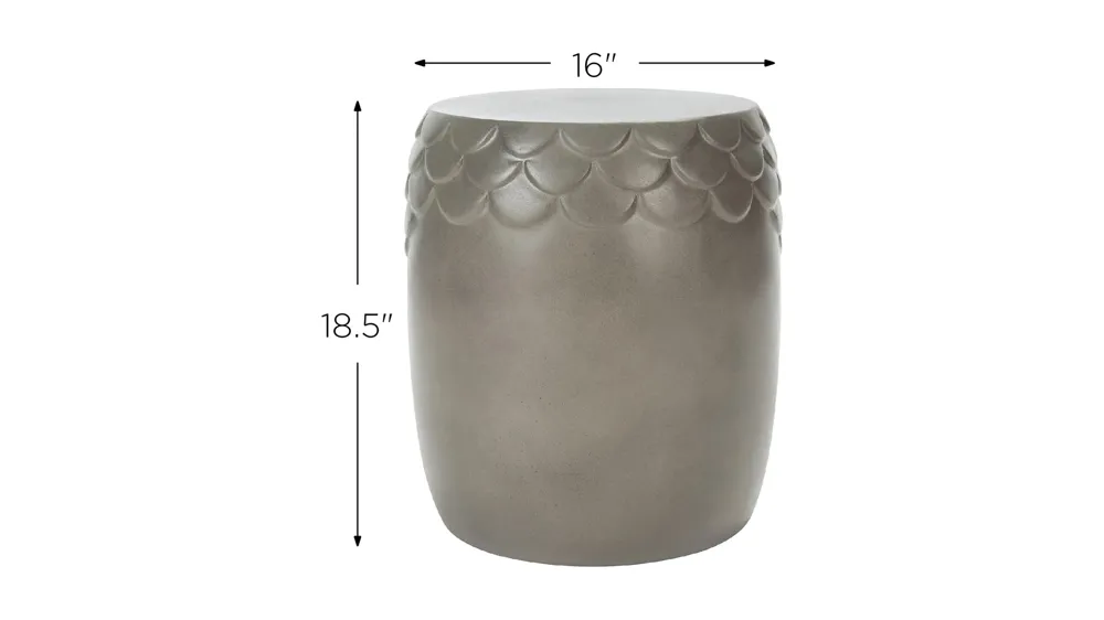 Pacifica Outdoor Concrete Accent Stool Dimensions