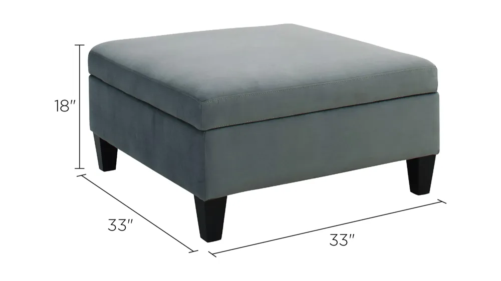 Arlo Storage Ottoman Dimensions