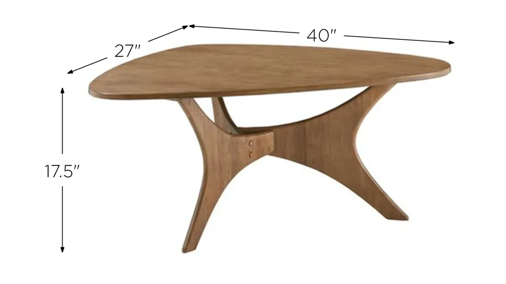 Manastique Triangle Coffee Table Dimensions