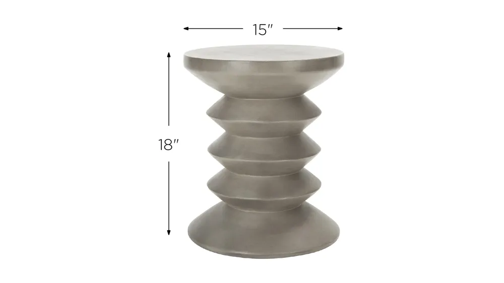 Vernon Outdoor Concrete Accent Stool Dimensions