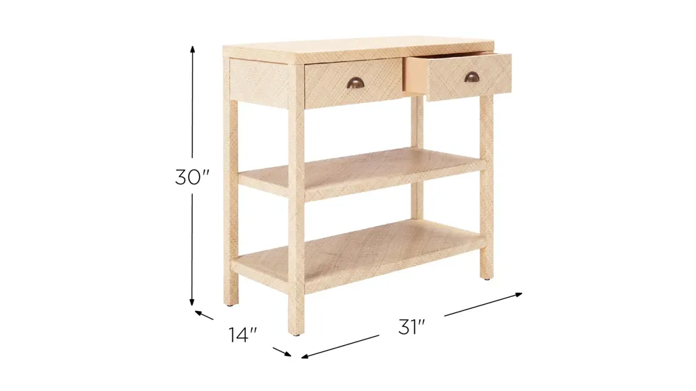 Abram Raffia Console Table Dimensions