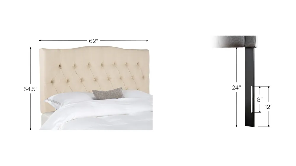 Axel Tufted  Upholstered Headboard Dimensions
