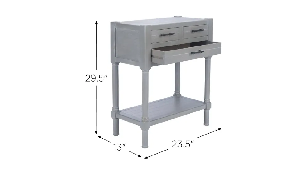 Waldo 3 Drawer Console Table Dimensions