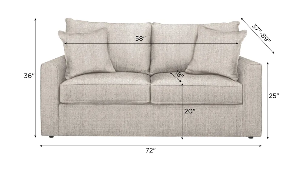 Trayce Chenille Full Sleeper Sofa Dimensions