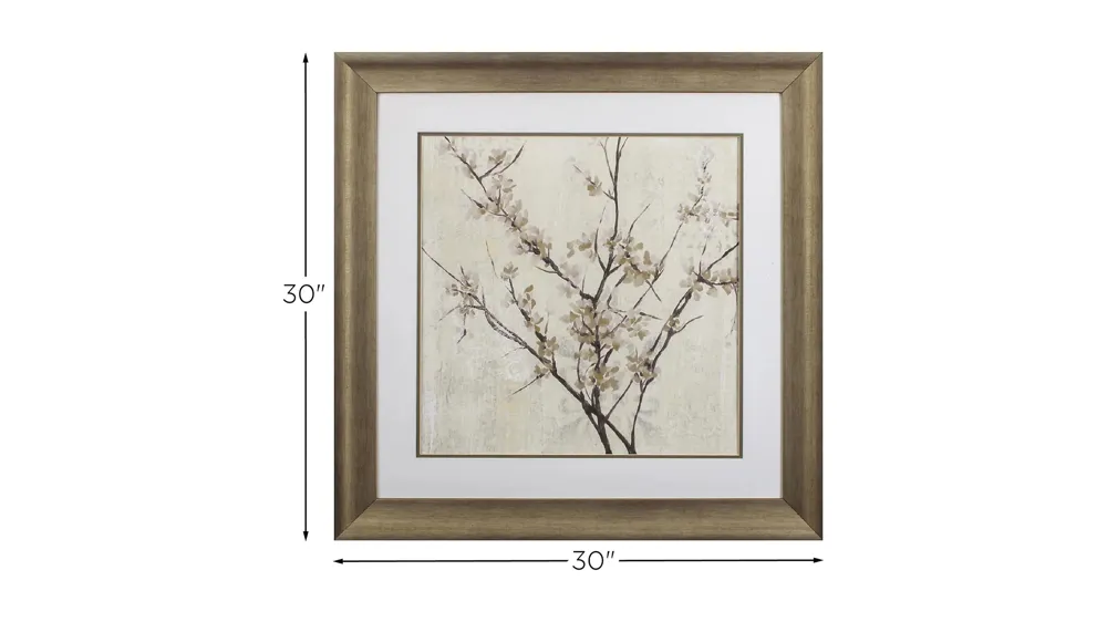 Neutral Blossoms Cream I Wall Art Dimensions