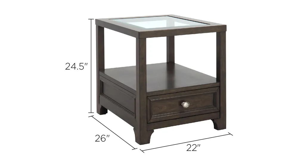 Whitwell Rectangular End Table Dimensions