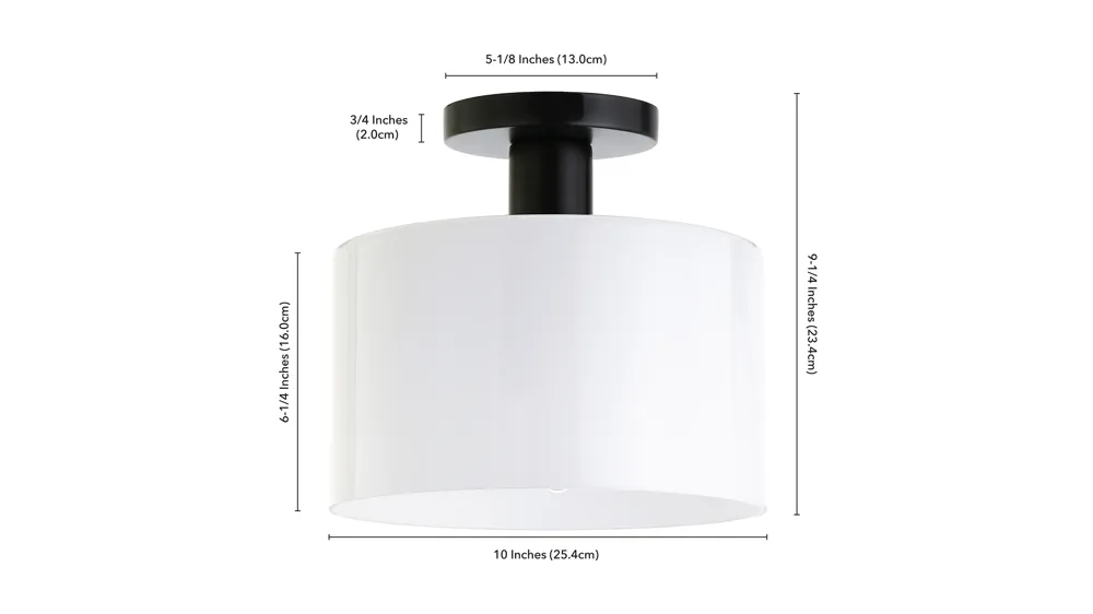 Embla Semi-Flush Mount Dimensions