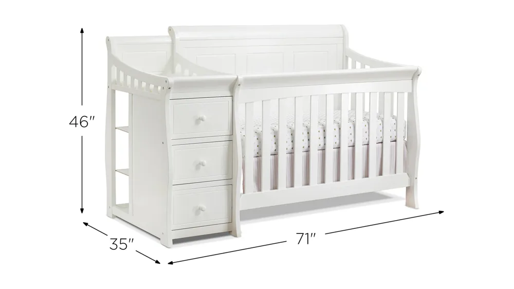 Princeton Elite Panel Crib & Changer Dimensions