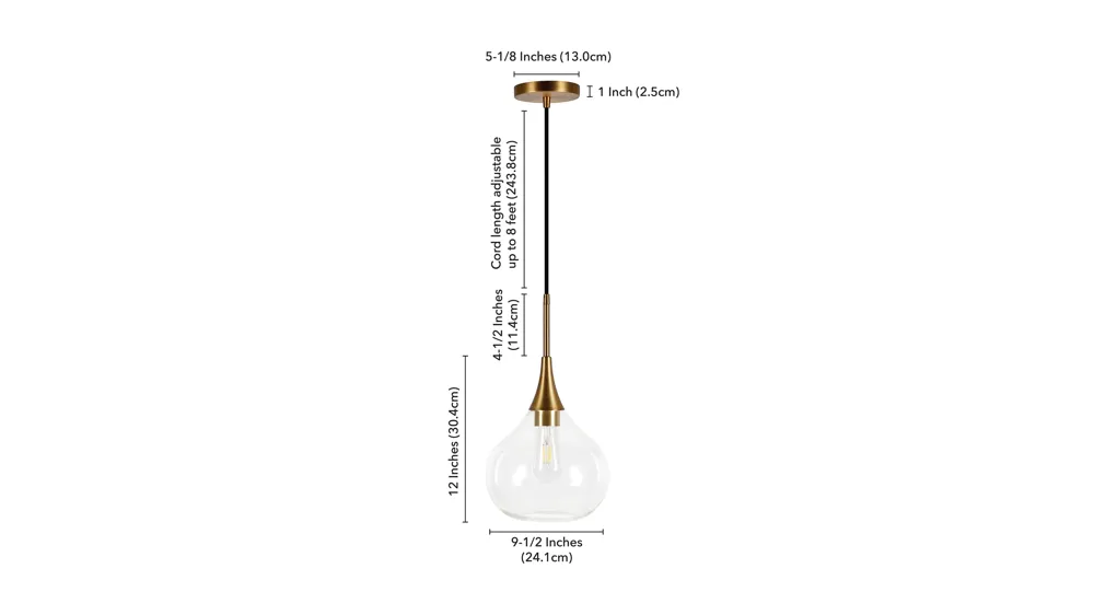 Avery Pendant Dimensions