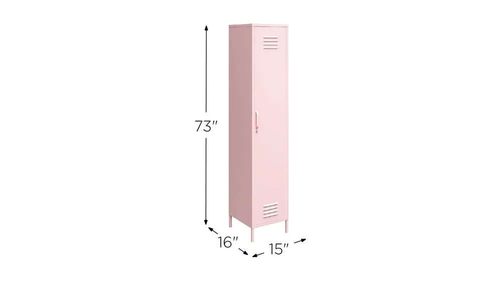 Novogratz Cache Single Metal Locker Storage Cabinet Dimensions