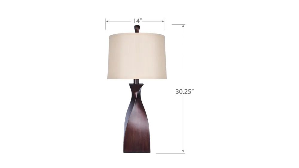 Curvo Table Lamp - Set of 2 Dimensions