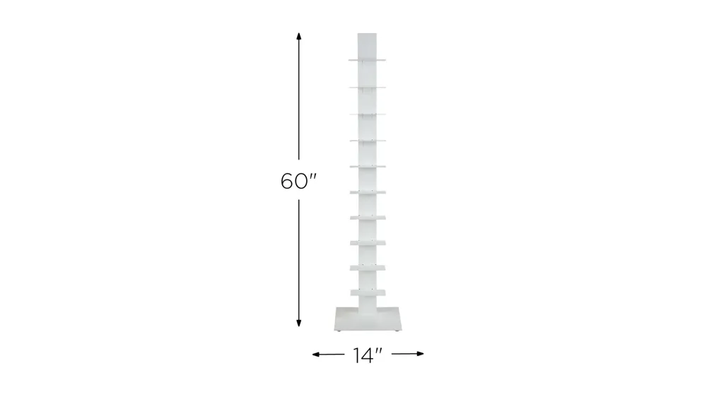 Sapiens 60" Bookcase Tower Dimensions