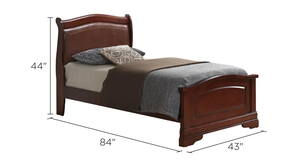 Rossie Upholstered Panel Bed Dimensions