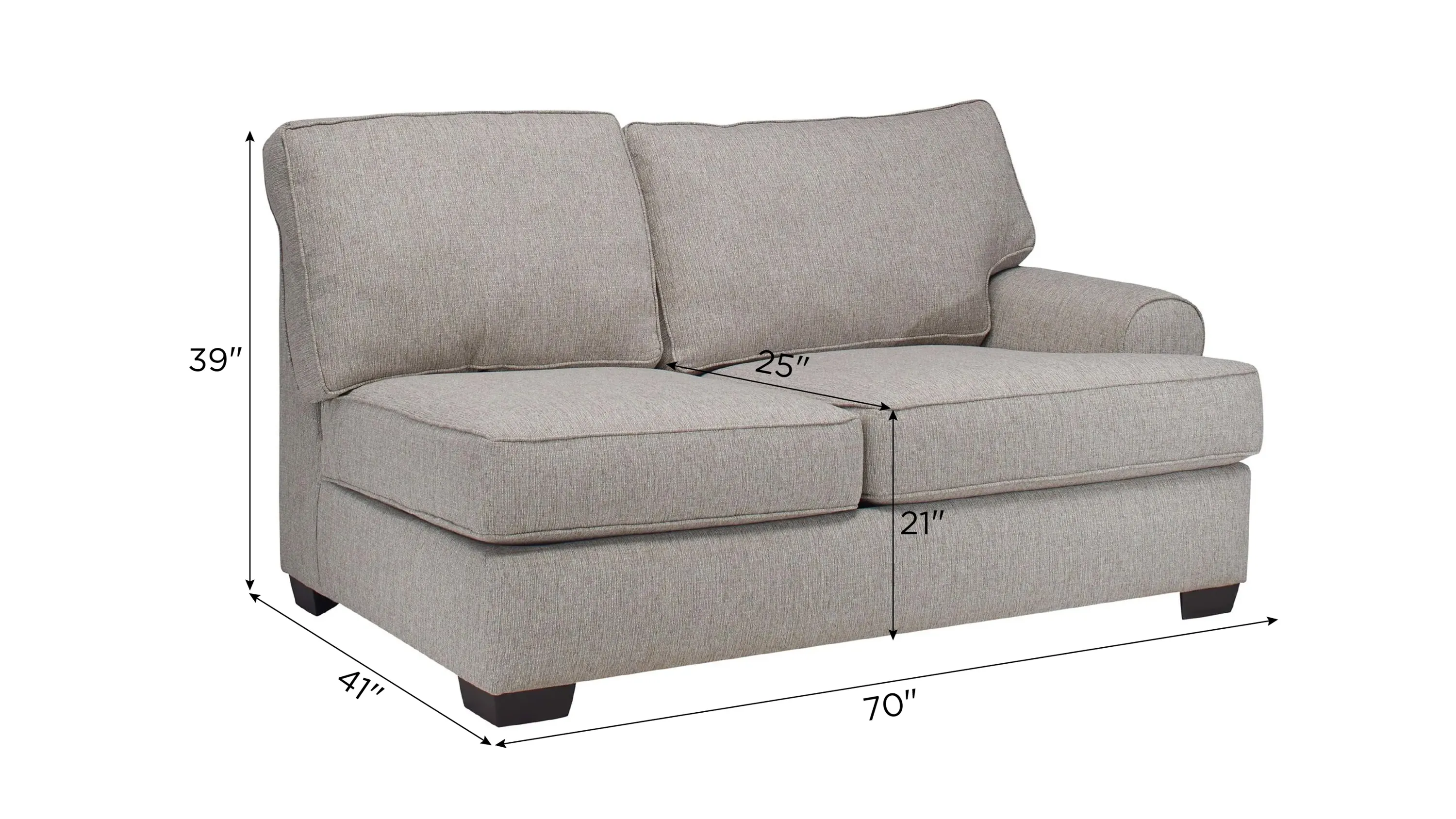 Suzanne Armless Loveseat | Raymour & Flanigan