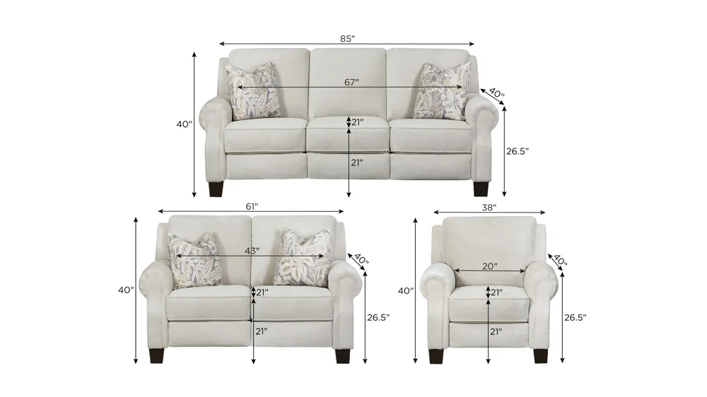 New Garden Dual Power Living Room Set | Raymour & Flanigan